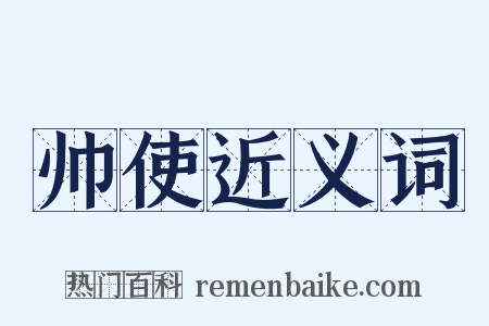 帅使近义词是什么意思的图片
